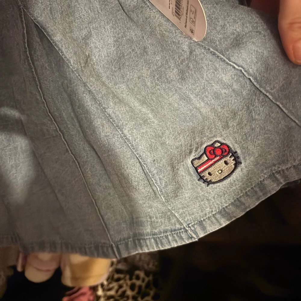 Sanrio Hello Kitty Light Blue Jacket with Red and White Trim with matching skirt - Picture 3 of 5